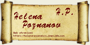 Helena Poznanov vizit kartica